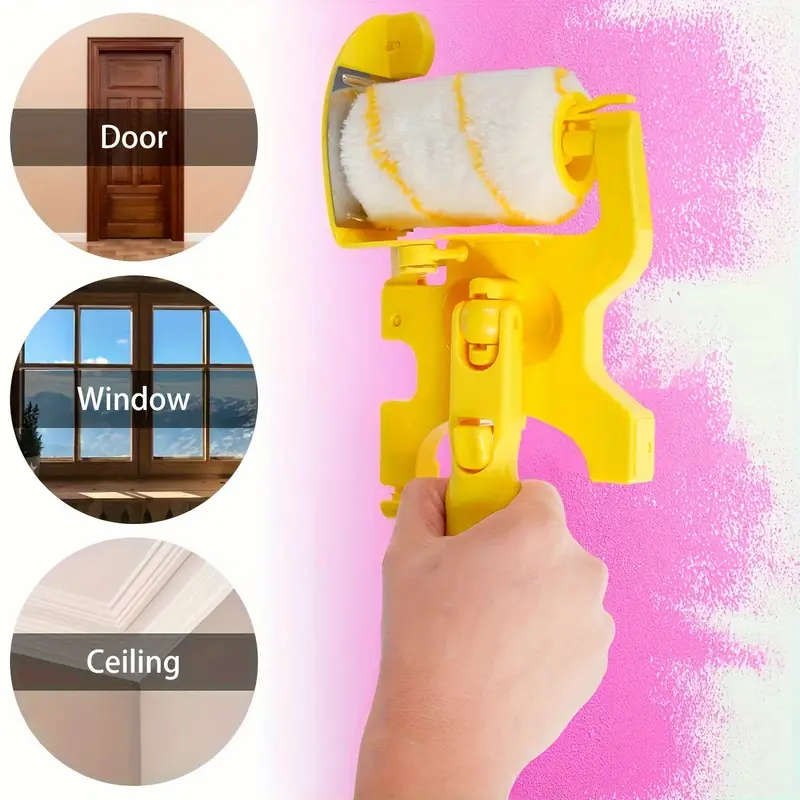 1pc Clean Paint Roller Brush Edger Roller Tool For Home Painting Multifunctional Color Separation An