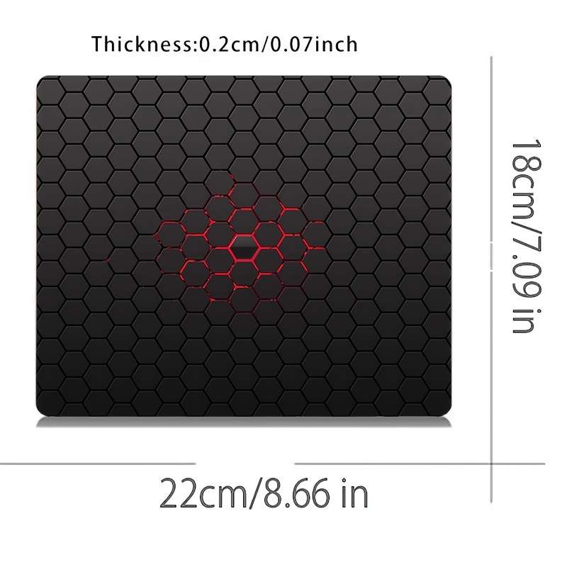 1pc Non-Slip Rubber Mouse Pad Oblong Geometric Gaming Design Office Desk Accessory 17