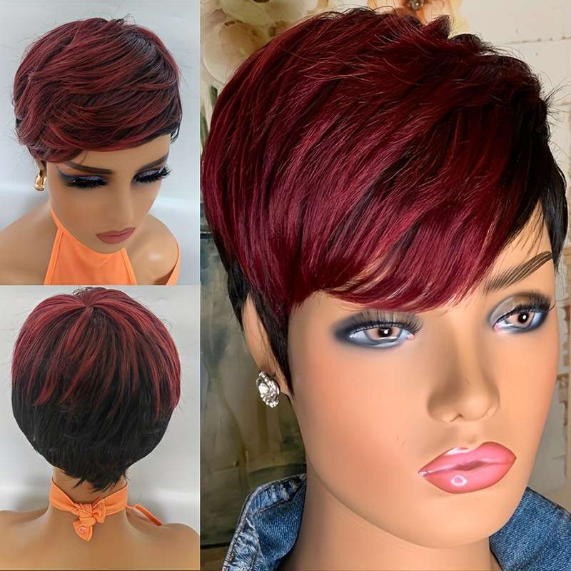 1Pc Black 15.24cm Fashion Design Wig