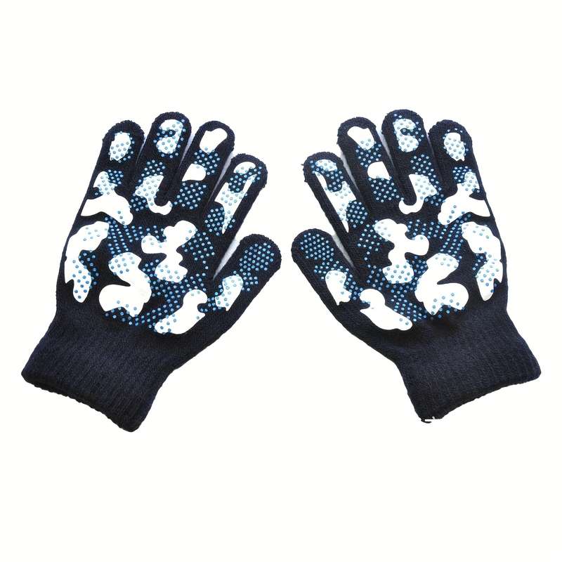 1 Pair Camo Black Outdoor Sports Gloves