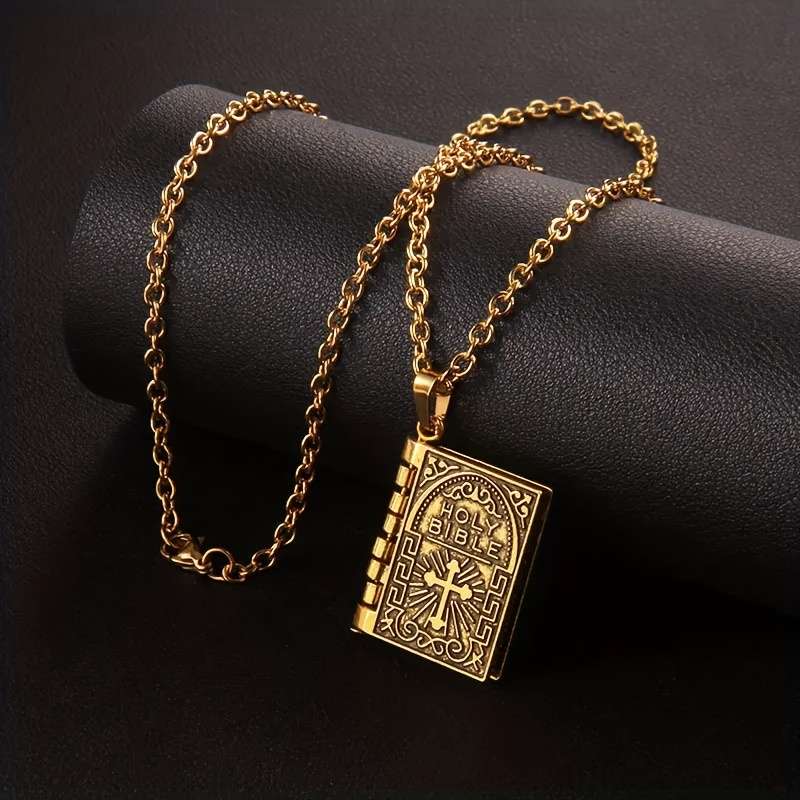 1 Piece Golden Jesus Theme Pendant