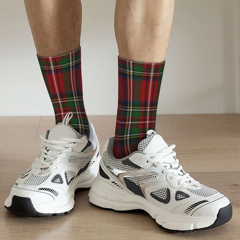 1 Pair One Size Royal Stewart Tartan Clan Socks