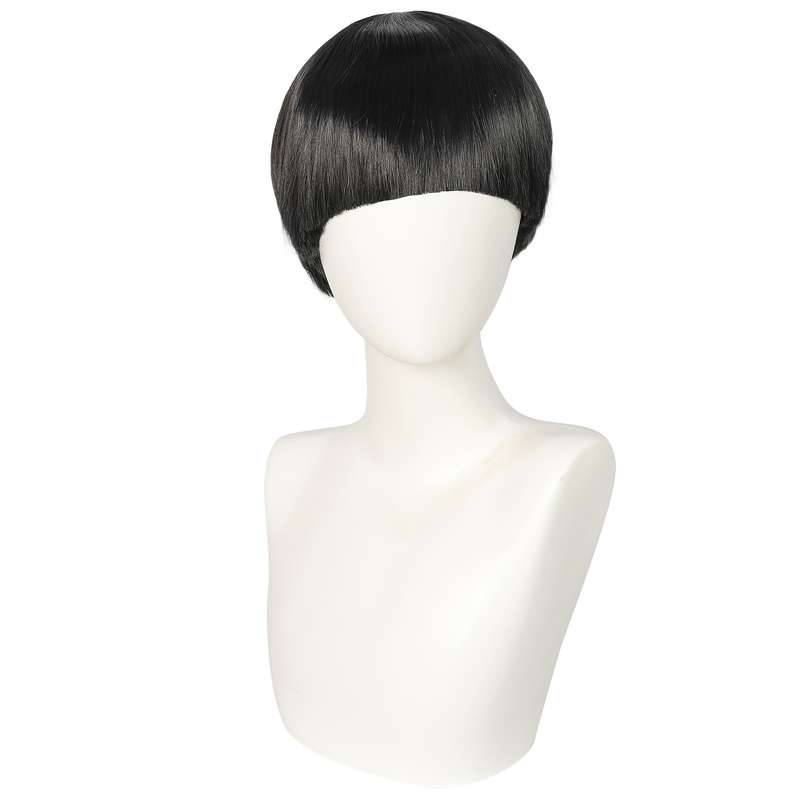 1Pc Black 25.4cm Fashion Design Wig