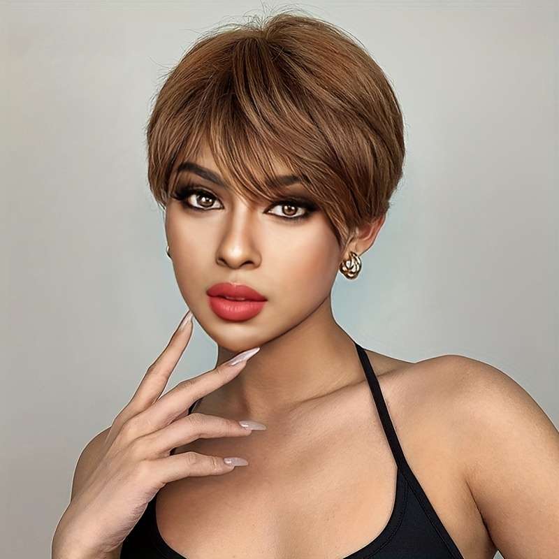 1Pc Black 10.16cm Fashion Design Wig