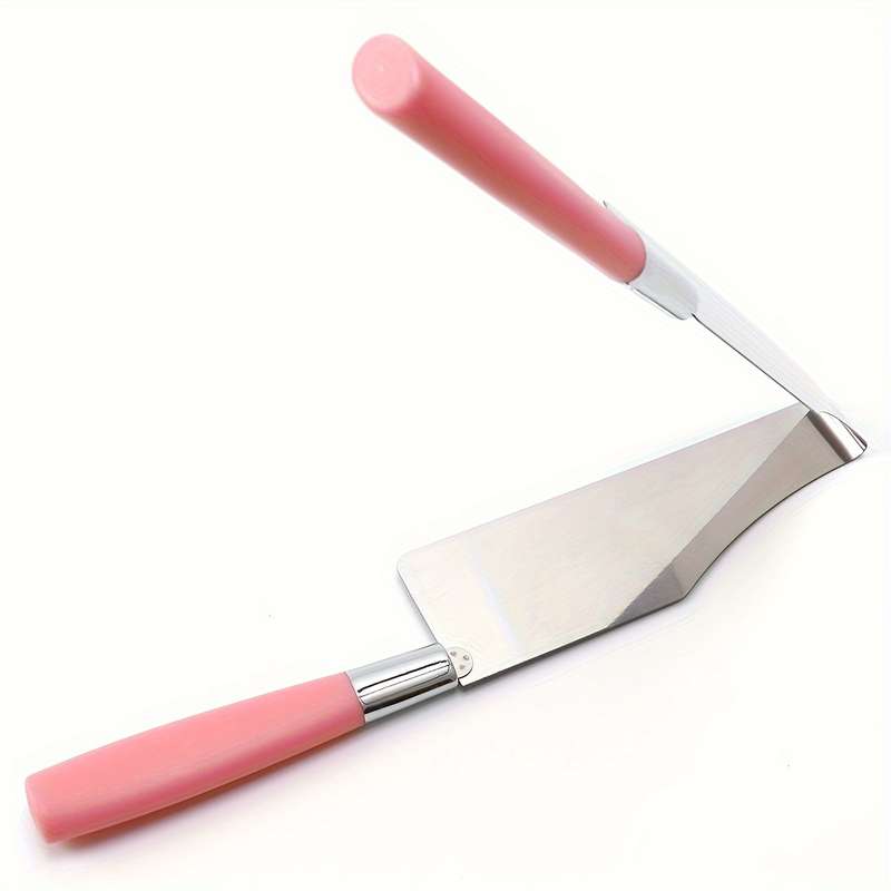 1pc Cake Knife Stainless Steel Cake Slicer Plastic Handle Cake Clip Pastry Dessert Slicer C
