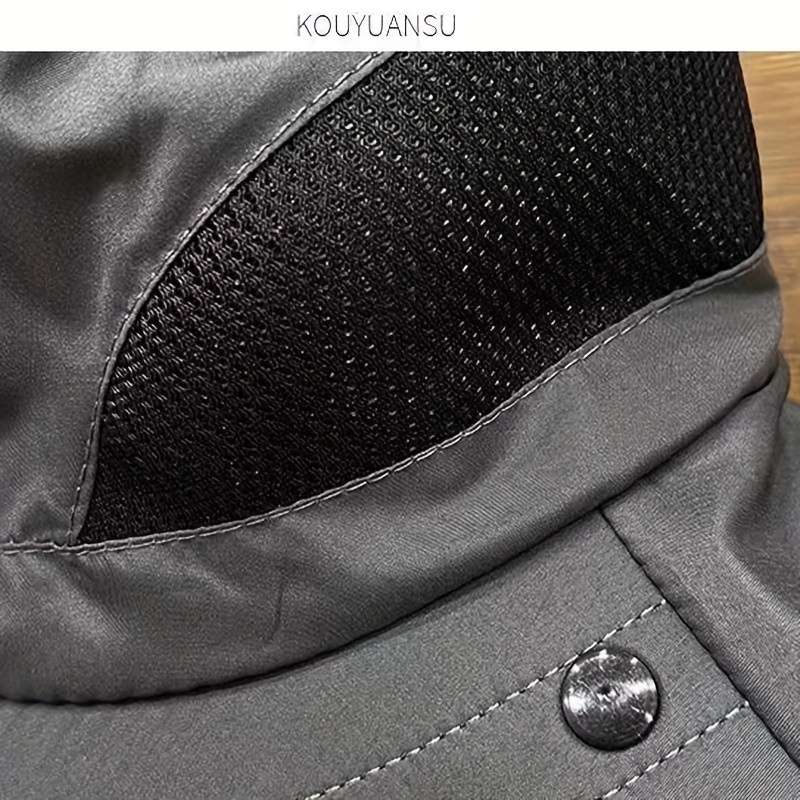 1pc Outdoor Sun Hat with Wide Brim UV Protection Neck Cover for Cycling Fishing Hiking Knitte
