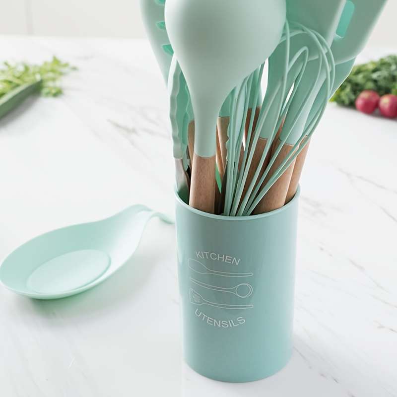 1pc Utensil Crocks American-Style Kitchen Plastic Kitchen Utensil Tube Multi-Purpose Baking Scrap
