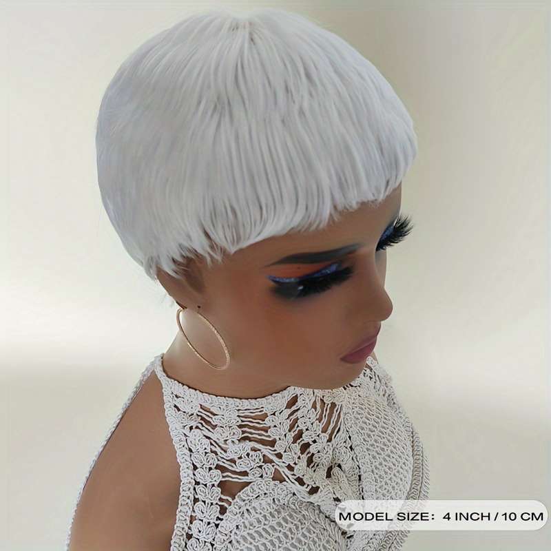 1Pc Black 10.16cm Fashion Design Wig