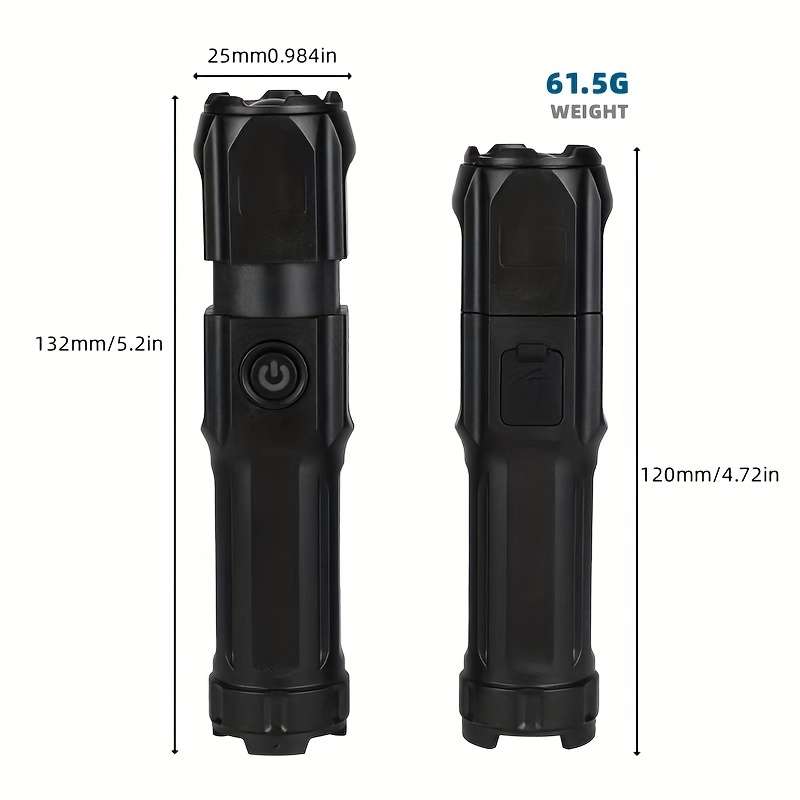 1PC Highend Black Flashlight Flashlight