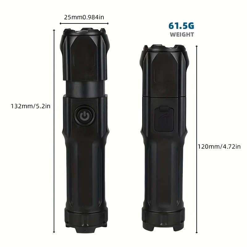 1Pack Tactical Zoom Flashlight