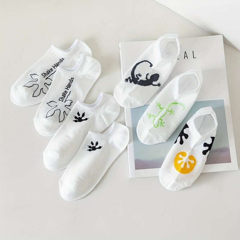 5 Pairs White One Size High Elastic Socks