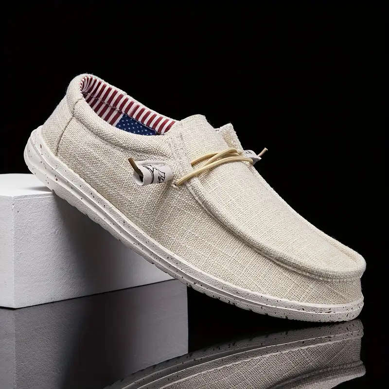 Mens Trendy Solid Casual Shoes with Adjustable Lace and Non Slip