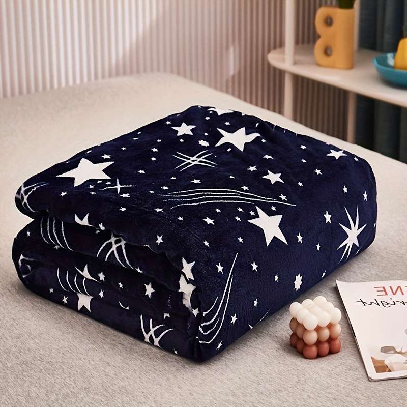 1ps Blanket Size 200X230Cm Style Star Blue