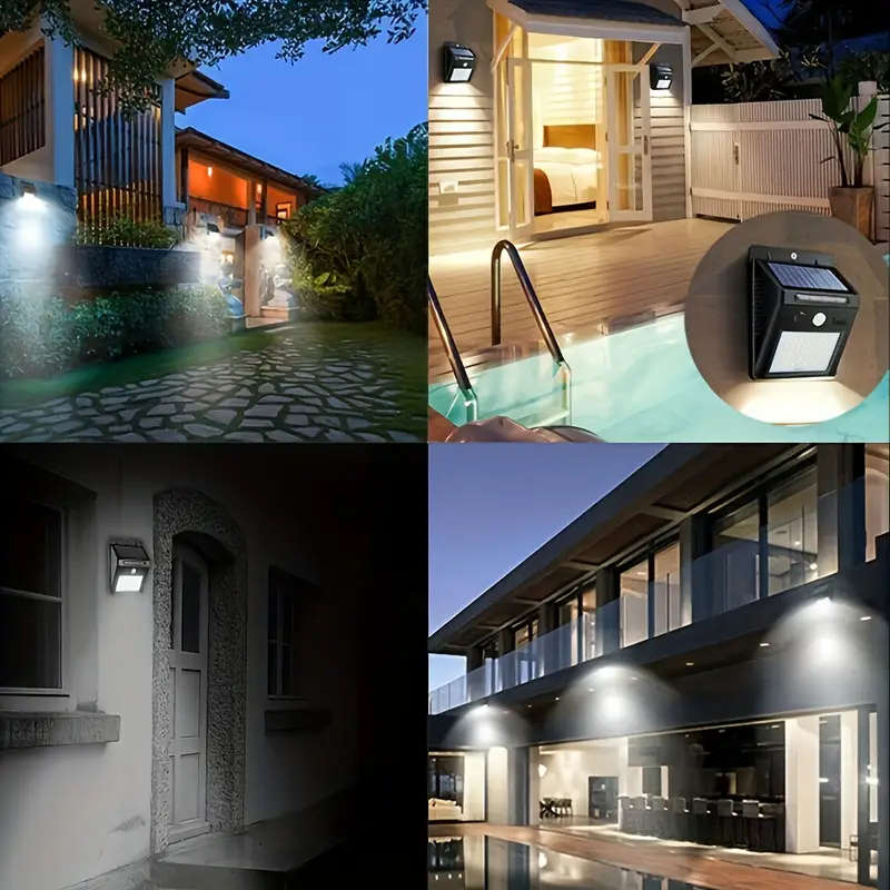 40 LED Solar-Powered Wall Light - Easy Install, Wireless Security Lighting with Motion Sensor, 3 Mod
