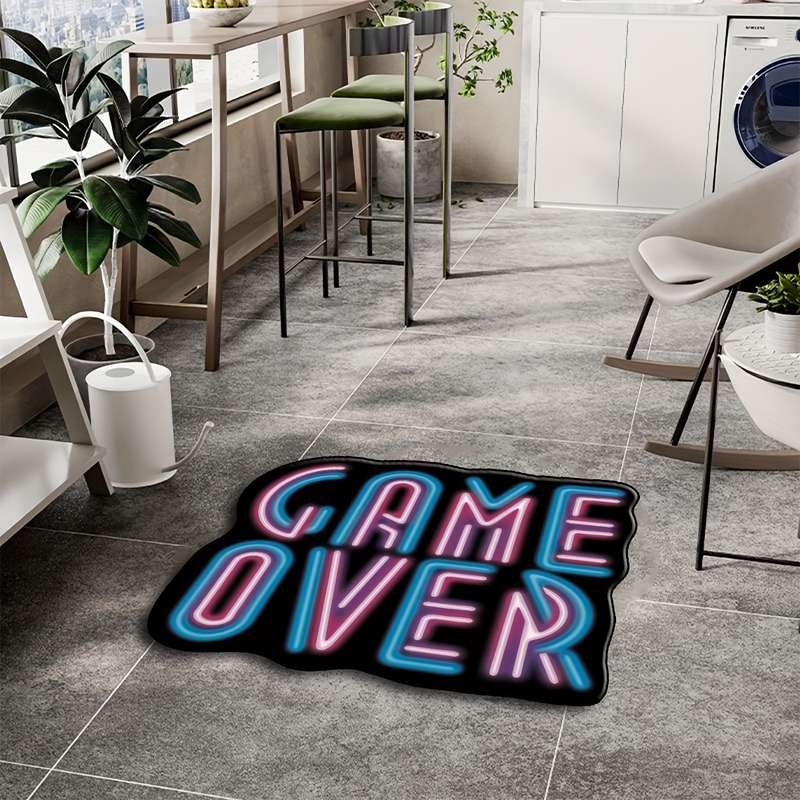1Pc 50x80cm 19.6x31.5inch Game Over Floor Mat