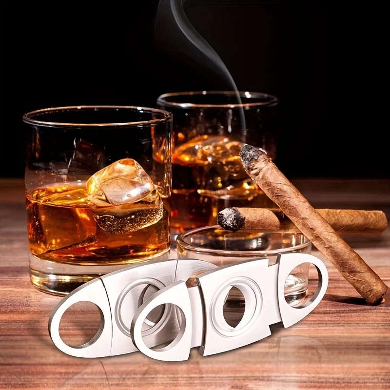 1pc Stainless Steel Cigar Cutter Cigar Accessories Smoking Accessories Color sent randomly