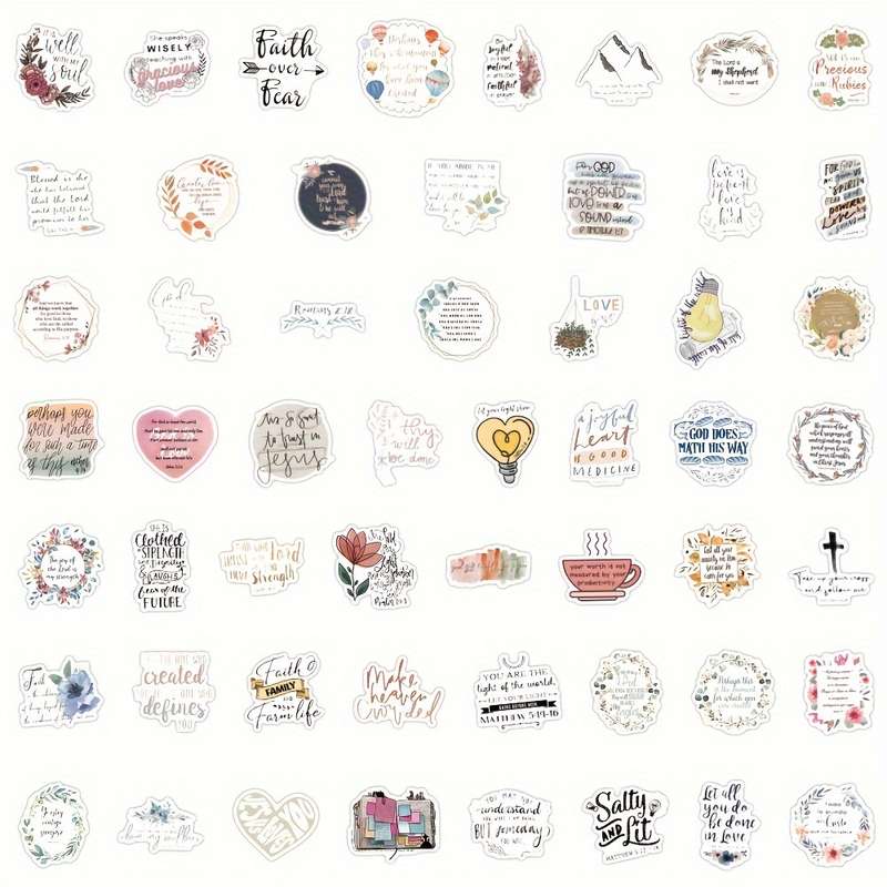 100pcs Bible Stickers Jesus Christian Themed Stickers