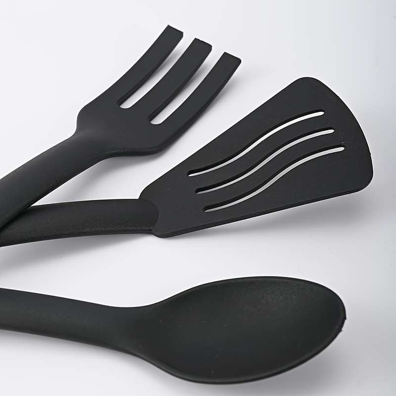 3pcs set Integrated Nylon Kitchenware Three Piece Set Kitchen Cooking Non Stick Pot Spatula