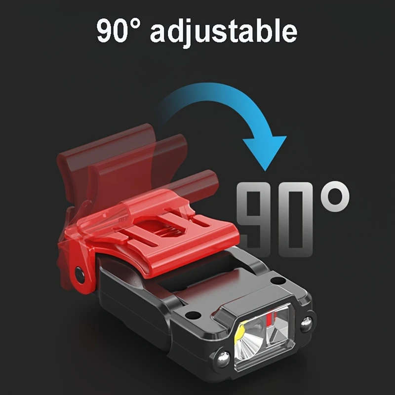 1pc of Smiling Shark 2-IN-1 LED Flashlight And Headlight, an Ultra-Bright Mini Hands-Free LED Clip-O