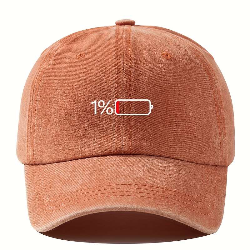 1pc Unisex Sunshade Breathable Baseball Cap With Battery Pattern For Outdoor Sport gift For Me