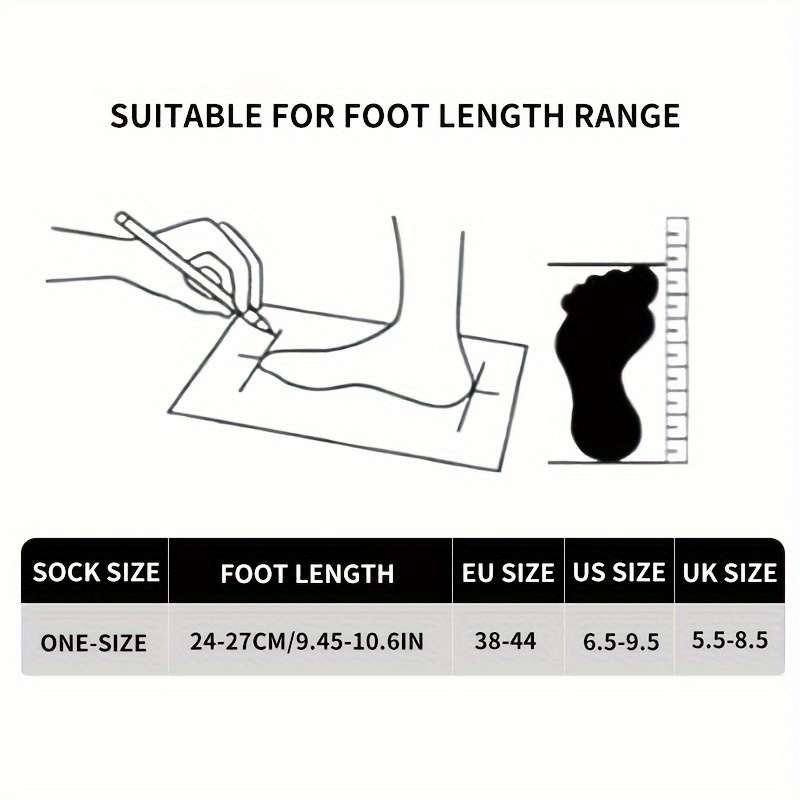 6 Pairs Black One Size High Elastic Socks
