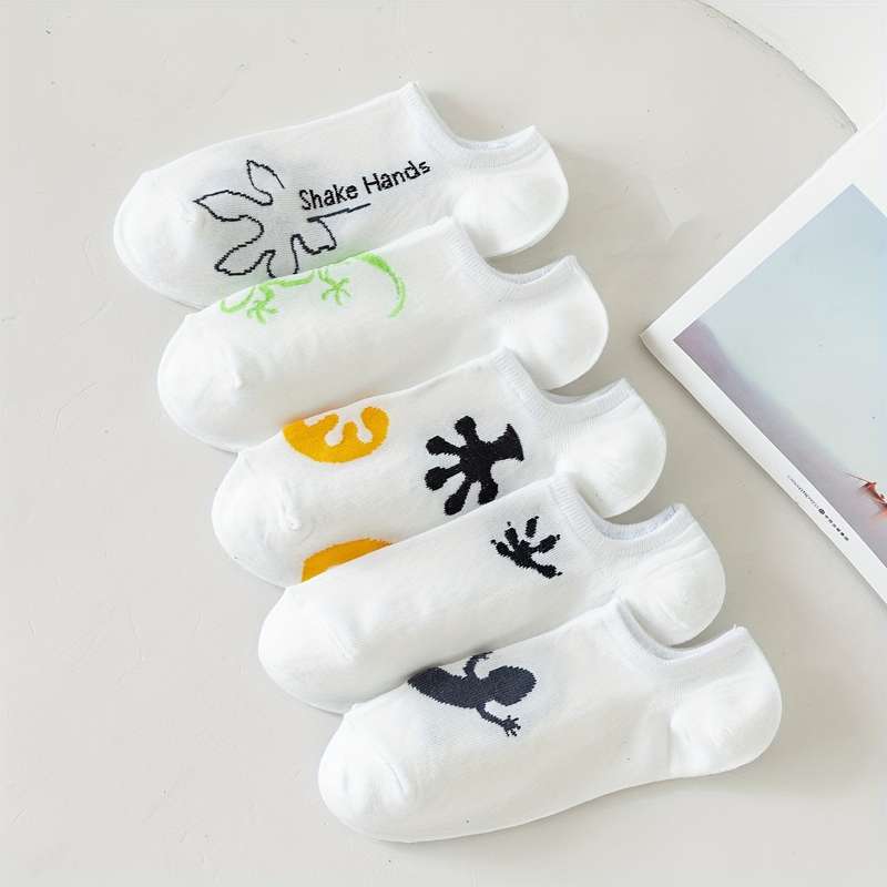 5 Pairs White One Size High Elastic Socks