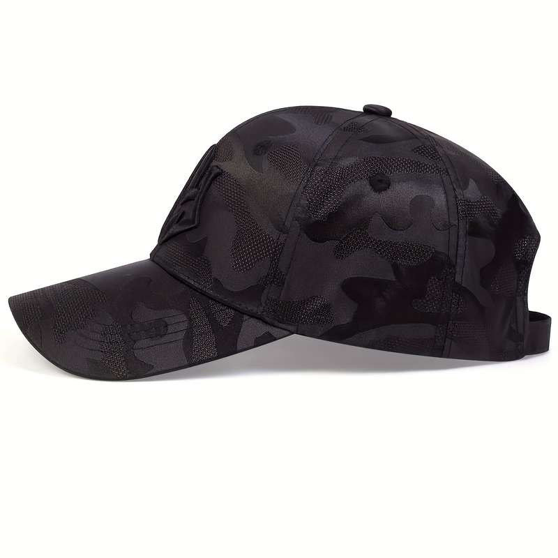 1pc Trendy Embroidery Camouflage Baseball Cap Unisex Hip Hop Dad Hat Lightweight Adjustable Sun Hat