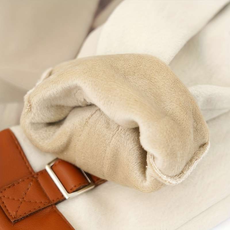 1 Pair Khaki Warm Gloves