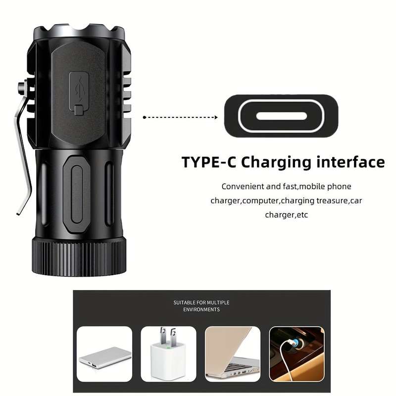 1PC Blue Flashlight