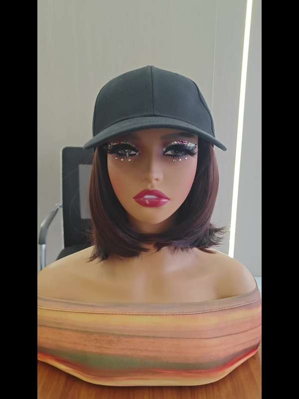 1Pc Black 20.32cm Fashion Design Wig
