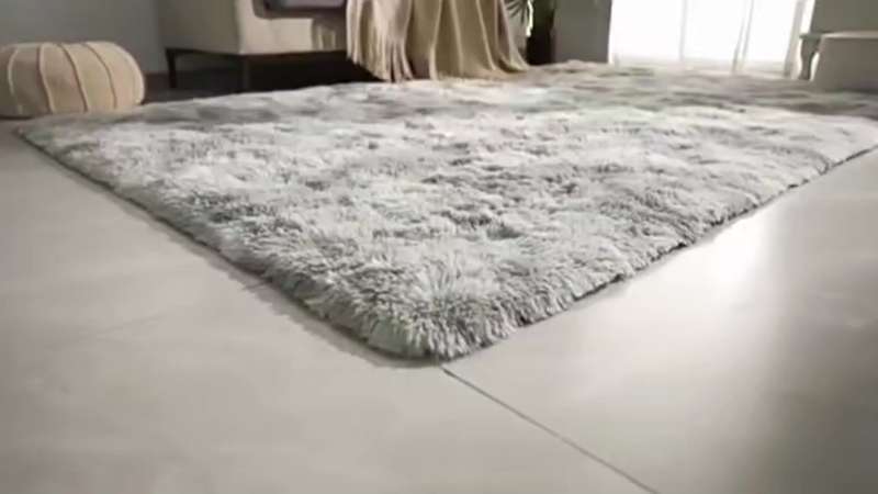 1Pc 80x120cm EmbroideRed Coffee Color Floor Mat