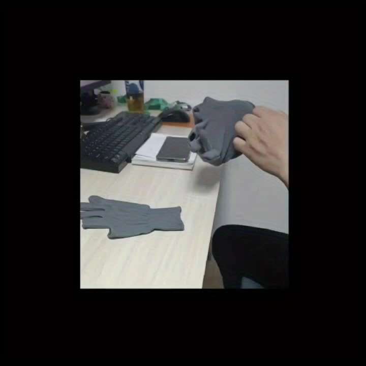 1 Pair Gray Warm Gloves