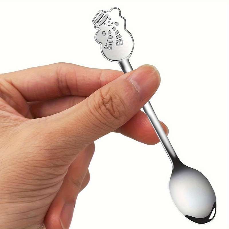 8pcs Stainless Steel Cute Mini Spoon Stirring Spoon for Tea Coffee Dessert Spoon Ice Cream