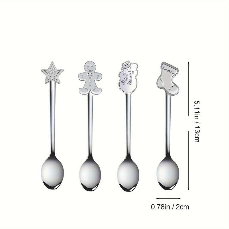 8pcs Stainless Steel Cute Mini Spoon Stirring Spoon for Tea Coffee Dessert Spoon Ice Cream