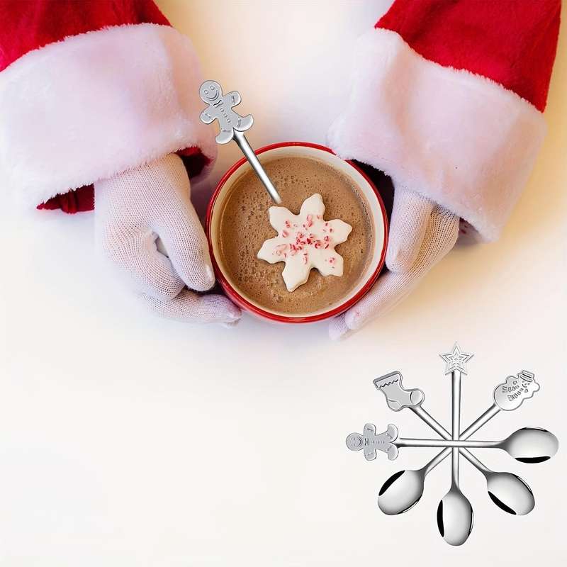 8pcs Stainless Steel Cute Mini Spoon Stirring Spoon for Tea Coffee Dessert Spoon Ice Cream