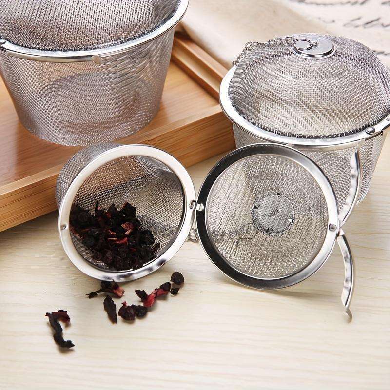 1pc Stainless Steel Tea Infuser Ball Metal Seasoning Strainer for Kitchen and Restaurant Use