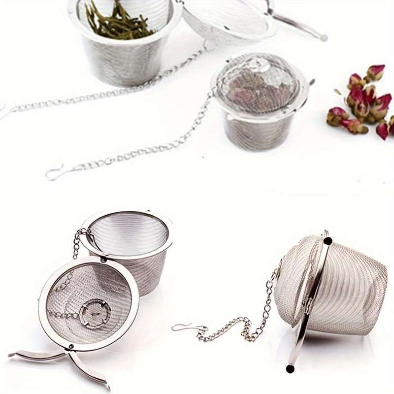 1pc Stainless Steel Tea Infuser Ball Metal Seasoning Strainer for Kitchen and Restaurant Use