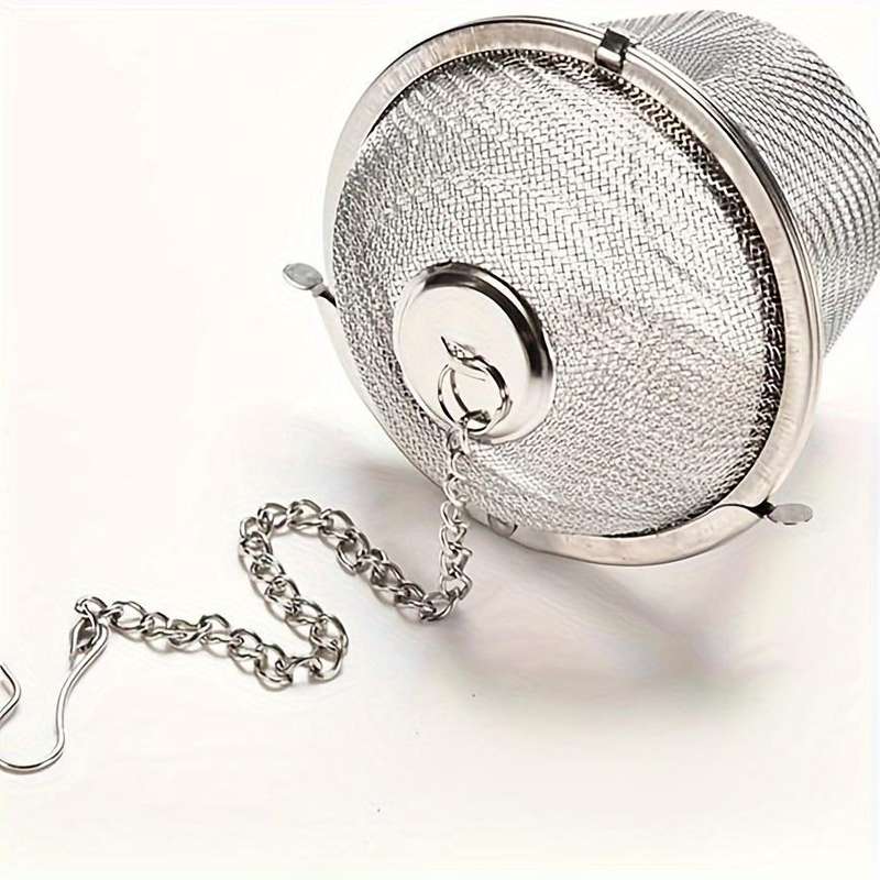 1pc Stainless Steel Tea Infuser Ball Metal Seasoning Strainer for Kitchen and Restaurant Use