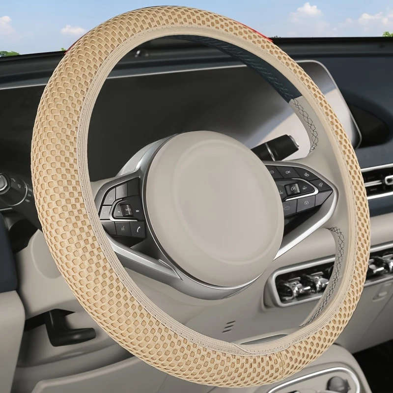 1pc Elastic Steering Wheel Cover for Cars Suitable for All Seasons with Comfort Warm in Winter And C