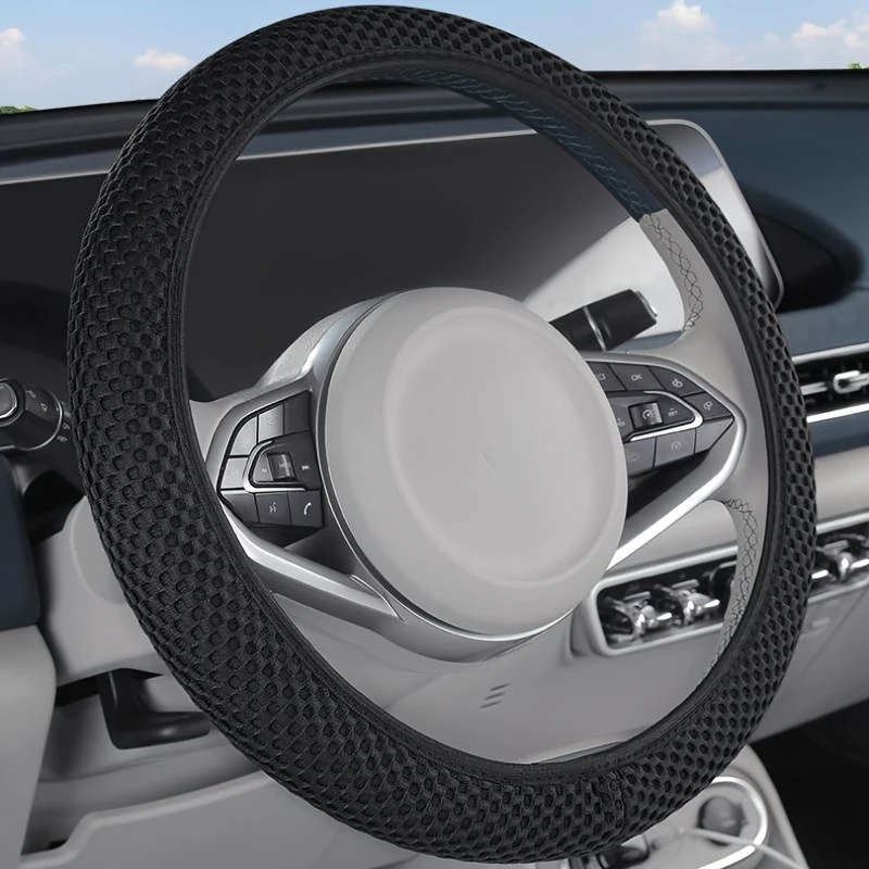 1pc Elastic Steering Wheel Cover for Cars Suitable for All Seasons with Comfort Warm in Winter And C
