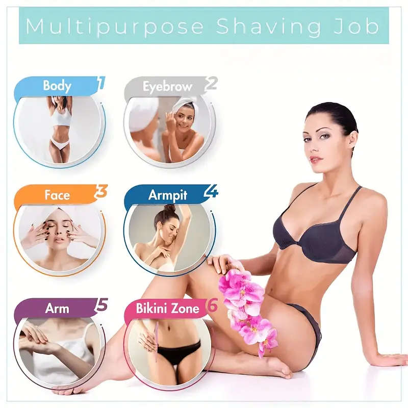 10pcs Stainless Steel Razor Set for Men Women Versatile Facial Hair Trimmer with Safety Covers Perfe