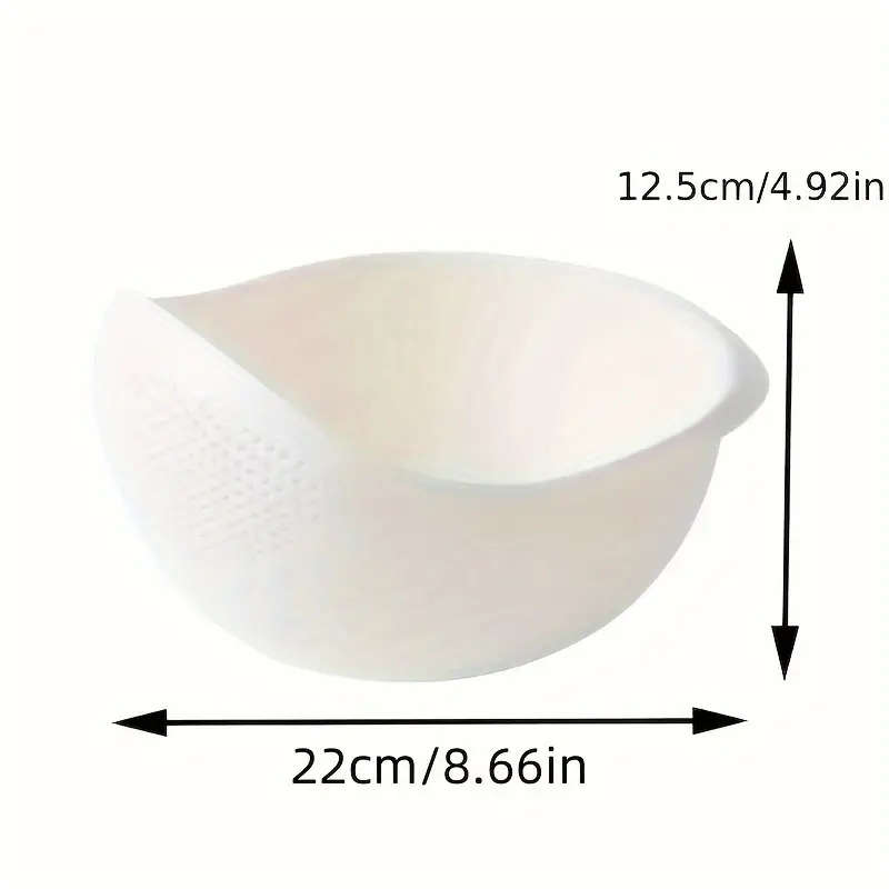 1pc Durable Plastic Rice Washing Bowl with Built-In Strainer Ideal for Efficiently Rinsing Small Gra