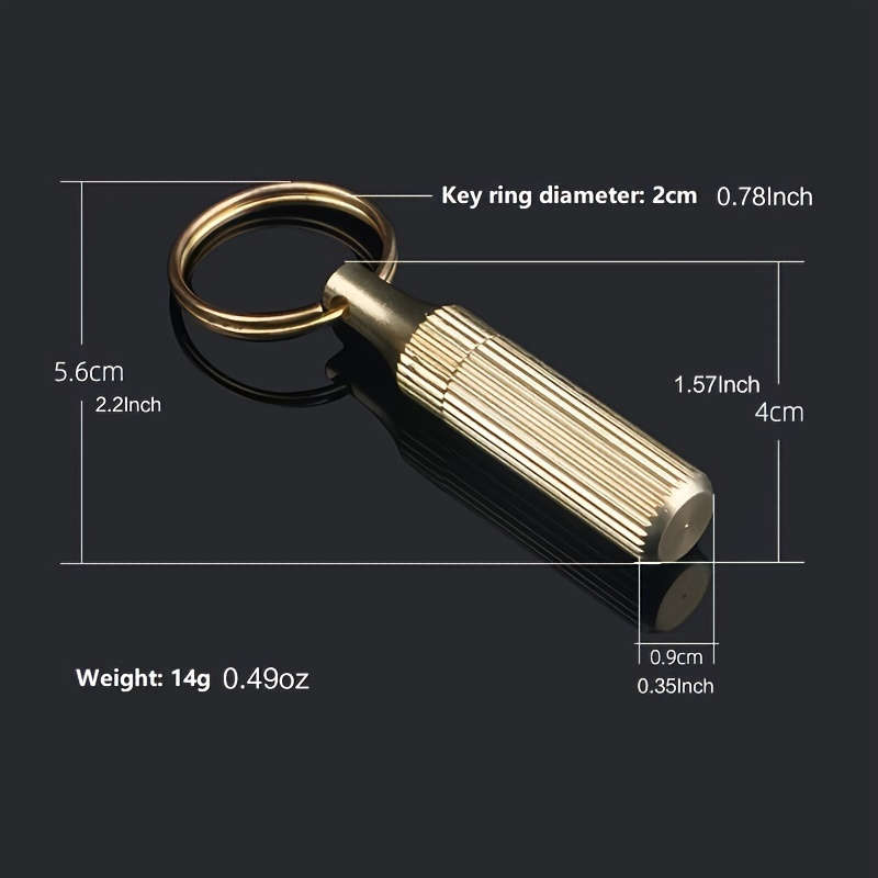 1pc Lightweight Portable Brass Compact Pocket Knife Keychain Drop