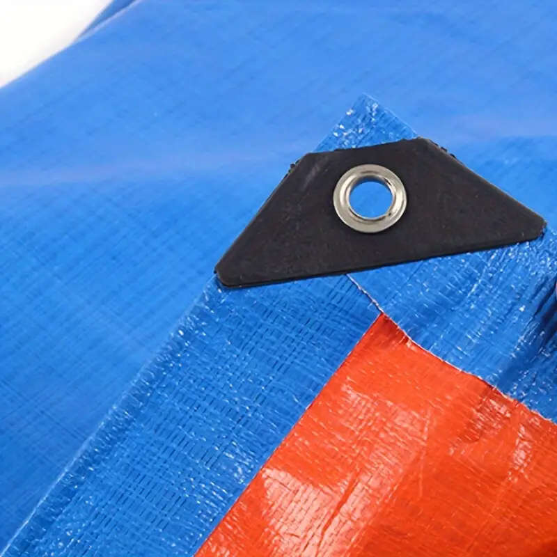1pc 14 Mil Heavy Duty Tarpaulin 2x2m Waterproof UV Resistant PE Material with Reinforced Grommets