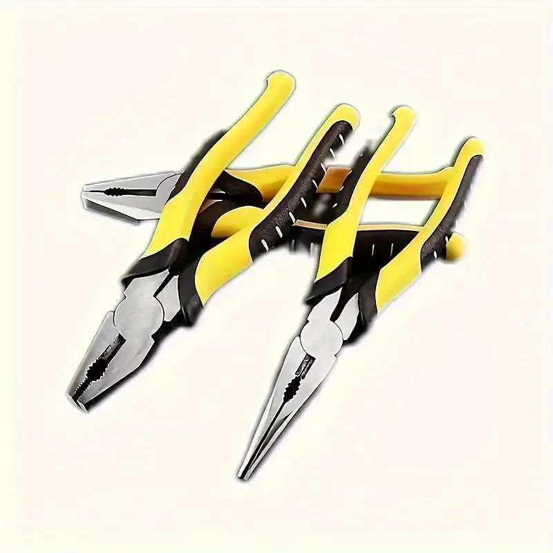 3pcs Titanium Steel Pliers Set Anti-Slip Rust-Resistant with Wire Cutter Diagonal Stripping Tools