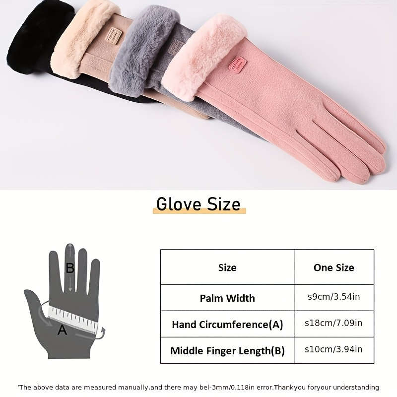 1 Pair Beige Color Touchscreen Cycling Gloves