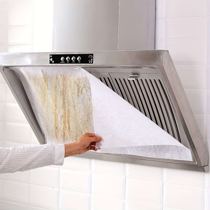 12pcs Disposable Kitchen Range Hood Oil Absorbing Filters Easy Clean Keeps Your Kitchen Fres