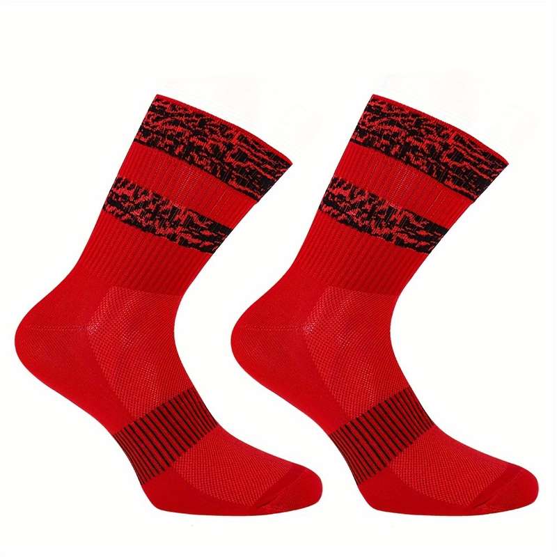 1 Pair Leopard Print Black Green One Size Socks