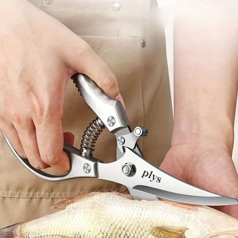 1pc Stainless Steel Spring Chicken Bone Scissors Strong Kitchen Tool for Cutting Poultry Essential f