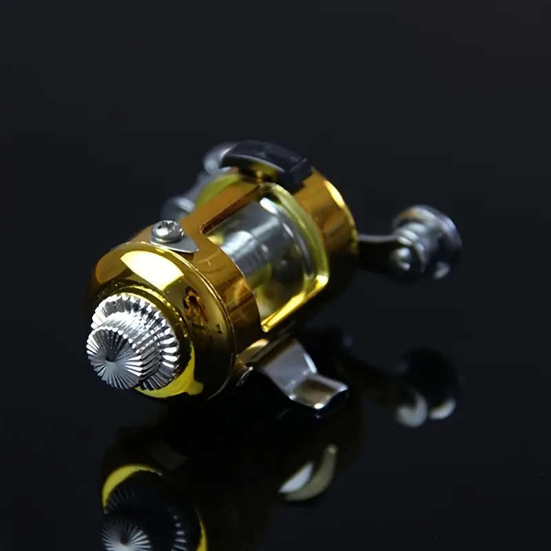 1pc Portable Mini Pocket Fishing Rod with Reel Ultra-Light Aluminum Alloy 99.97cm Extendable Foldabl